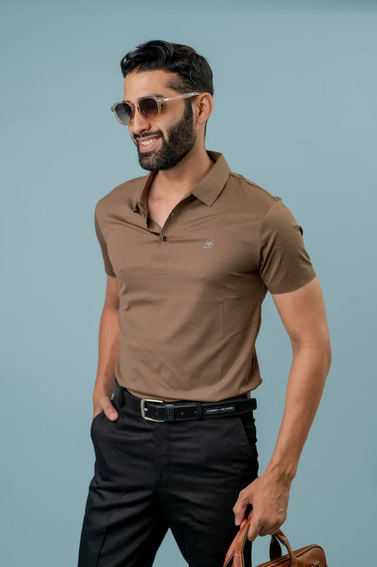 Seamless Rosewood  Polo Tshirt For Men