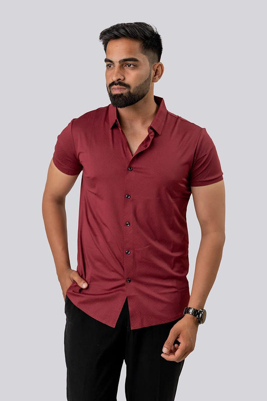 Seamless Maroon Shirt For Men